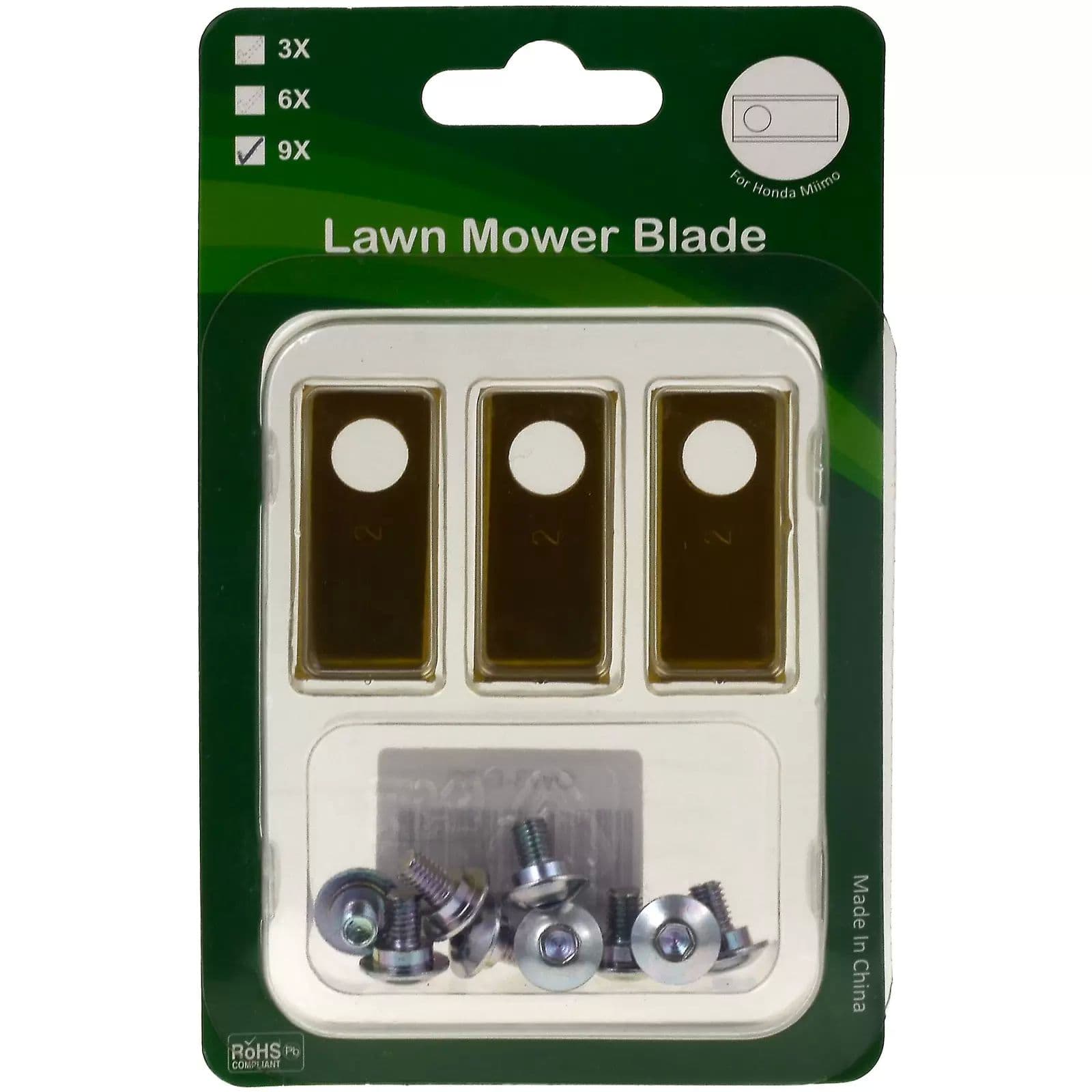 9x lames de couteau/lames de coupe de rechange (0,75 mm) en titane pour tous les robots tondeuses Honda Miimo
