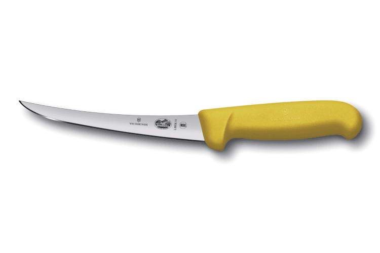 Couteau à désosser victorinox 5.6608.15 lame renversée 15cm manche en fibrox jaune