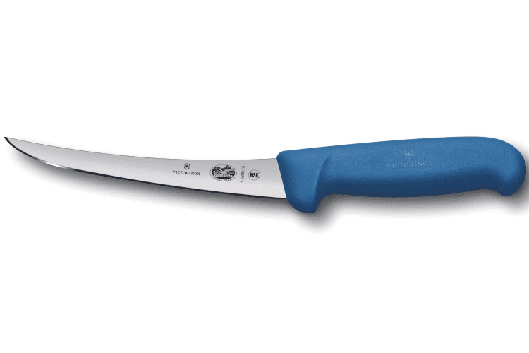 Couteau à désosser victorinox 5.6602.15 lame renversée 15cm manche en fibrox bleu
