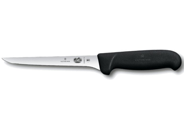 Couteau à désosser victorinox 5.6403.12 lame usée étroite 12cm manche fibrox noir