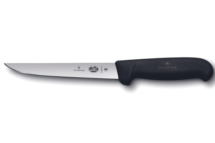 Couteau à saigner/découper victorinox 5.6003.15 lame 15cm manche fibrox noir